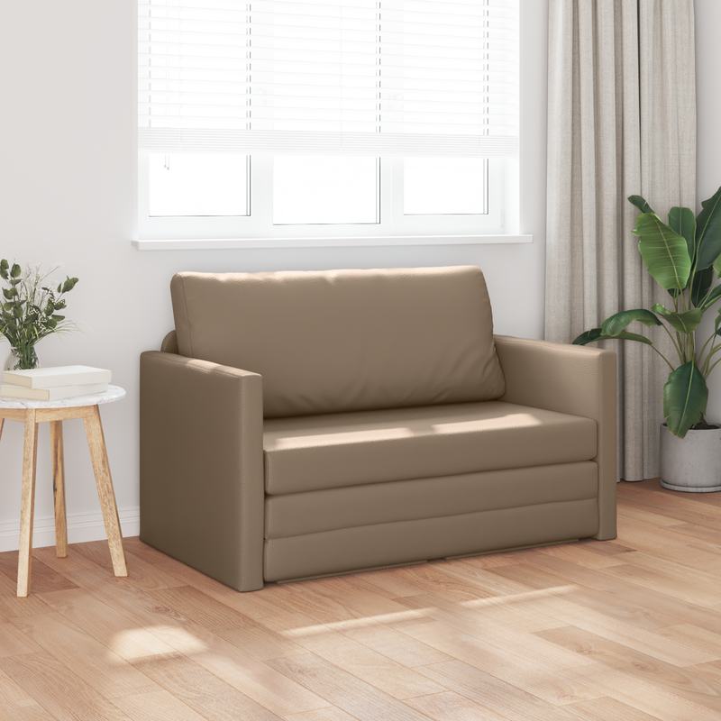 vidaXL Kanapéágy Cappuccino 124 x 71 x 78 cm Mübőr