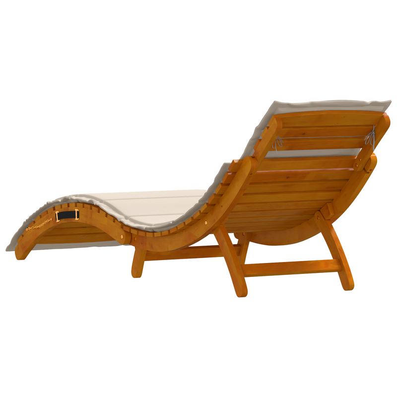 vidaXL Napozóágy párnával 2 pcs Fehér 184 x 55 x 64cm Tömör akácfa
