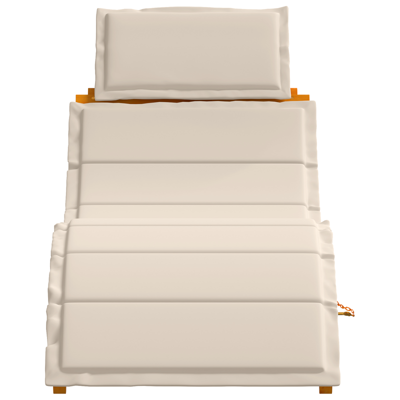 vidaXL Napozóágy párnával 2 pcs Fehér 184 x 55 x 64cm Tömör akácfa