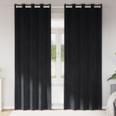 vidaXL Sötétítő függönyök 2 pcs Fekete 140 x 225 cm Bársony