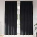 vidaXL Sötétítő függönyök 2 pcs Fekete 140 x 245 cm Bársony