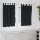 vidaXL Sötétítő függönyök 2 pcs Fekete 140 x 140 cm Bársony