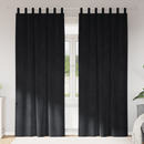 vidaXL Sötétítő függönyök 2 pcs Fekete 140 x 245 cm Bársony