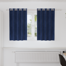 vidaXL Sötétítő függönyök 2 pcs Sötét kék 140 x 140 cm Bársony