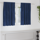 vidaXL Sötétítő függönyök 2 pcs Sötét kék 140 x 140 cm Bársony