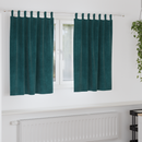 vidaXL Sötétítő függönyök 2 pcs Sötétzöld 140 x 140 cm Bársony