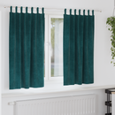 vidaXL Sötétítő függönyök 2 pcs Sötétzöld 140 x 175 cm Bársony