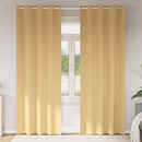 vidaXL Fekete Függöny Gyűrűkkel 2 pcs Bézs 260 x 140 cm Poliészter