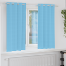 vidaXL Fekete Függöny Gyűrűkkel 2 pcs Világoskék 175 x 140 cm