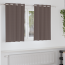 vidaXL Fekete Függöny Gyűrűkkel 2 pcs Sötét Barna 140 x 140 cm