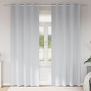 vidaXL Fekete Függöny Gyűrűkkel 2 pcs Halvány szürke 245 x 140 cm