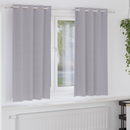 vidaXL Fekete Függöny Gyűrűkkel 2 pcs Fém Szürke 175 x 140 cm