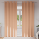 vidaXL Fekete Függöny Gyűrűkkel 2 pcs Világos Barna 225 x 140 cm