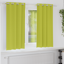 vidaXL Fekete Függöny Gyűrűkkel 2 pcs Zöld 175 x 140 cm Poliészter