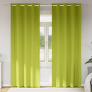 vidaXL Fekete Függöny Gyűrűkkel 2 pcs Zöld 260 x 140 cm Poliészter