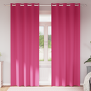 vidaXL Fekete Függöny Gyűrűkkel 2 pcs Élénk rózsaszín 245 x 140 cm