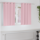 vidaXL Fekete Függöny Gyűrűkkel 2 pcs Babarózsaszín 140 x 140 cm