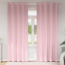 vidaXL Fekete Függöny Gyűrűkkel 2 pcs Babarózsaszín 225 x 140 cm