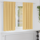 vidaXL Fekete Függöny Gyűrűkkel 2 pcs Bézs 175 x 140 cm Poliészter