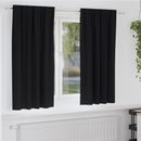vidaXL Fekete Függöny Gyűrűkkel 2 pcs Fekete 175 x 140 cm Poliészter