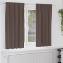 vidaXL Fekete Függöny Gyűrűkkel 2 pcs Sötét Barna 175 x 140 cm