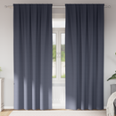 vidaXL Fekete Függöny Gyűrűkkel 2 pcs Antracit 260 x 140 cm Poliészter