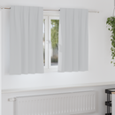 vidaXL Fekete Függöny Gyűrűkkel 2 pcs Halvány szürke 140 x 140 cm