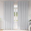 vidaXL Fekete Függöny Gyűrűkkel 2 pcs Halvány szürke 225 x 140 cm