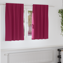 vidaXL Fekete Függöny Gyűrűkkel 2 db Bordó 140 x 140 cm Poliészter
