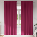 vidaXL Fekete Függöny Gyűrűkkel 2 pcs Bordó 225 x 140 cm Poliészter