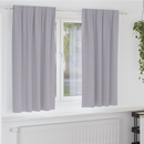 vidaXL Fekete Függöny Gyűrűkkel 2 db Fém Szürke 175 x 140 cm