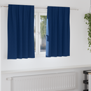vidaXL Fekete Függöny Gyűrűkkel 2 pcs Sötét kék 140 x 140 cm