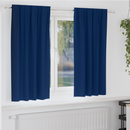 vidaXL Fekete Függöny Gyűrűkkel 2 pcs Sötét kék 175 x 140 cm