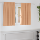 vidaXL Fekete Függöny Gyűrűkkel 2 pcs Világos Barna 140 x 140 cm