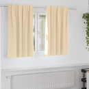 vidaXL Fekete Függöny Gyűrűkkel 2 pcs Krém 140 x 140 cm Poliészter