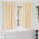 vidaXL Fekete Függöny Gyűrűkkel 2 pcs Krém 175 x 140 cm Poliészter