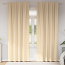 vidaXL Fekete Függöny Gyűrűkkel 2 pcs Krém 225 x 140 cm Poliészter