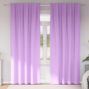 vidaXL Fekete Függöny Gyűrűkkel 2 pcs Lila 245 x 140 cm Poliészter