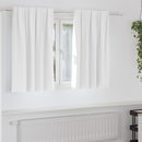 vidaXL Fekete Függöny Gyűrűkkel 2 pcs Fényes fehér 140 x 140 cm