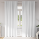 vidaXL Fekete Függöny Gyűrűkkel 2 pcs Fényes fehér 260 x 140 cm