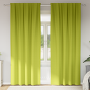 vidaXL Fekete Függöny Gyűrűkkel 2 pcs Zöld 260 x 140 cm Poliészter
