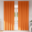 vidaXL Fekete Függöny Gyűrűkkel 2 pcs Élénk narancs 225 x 140 cm