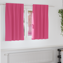 vidaXL Fekete Függöny Gyűrűkkel 2 pcs Élénk rózsaszín 140 x 140 cm