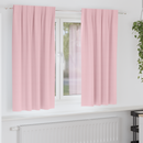 vidaXL Fekete Függöny Gyűrűkkel 2 pcs Babarózsaszín 175 x 140 cm