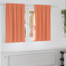 vidaXL Fekete Függöny Gyűrűkkel 2 pcs Terrakotta 140 x 140 cm