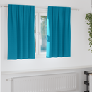 vidaXL Fekete Függöny Gyűrűkkel 2 db Türkiz 140 x 140 cm Poliészter