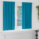 vidaXL Fekete Függöny Gyűrűkkel 2 pcs Türkiz 175 x 140 cm Poliészter