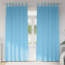vidaXL Fekete Függöny Gyűrűkkel 2 pcs Világoskék 260 x 140 cm