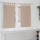 vidaXL Fekete Függöny Gyűrűkkel 2 pcs Tópszínű 140 x 140 cm Poliészter