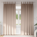 vidaXL Fekete Függöny Gyűrűkkel 2 pcs Tópszínű 245 x 140 cm Poliészter